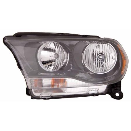 Right Headlamp assy composite Halogen; Black Trim - DODGE DURANGO 2011-2013