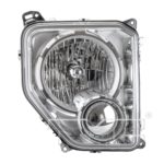 Right Headlamp assy composite w/o Fog Lamps; Chrome Bezel; Round Bulb Shield - JEEP LIBERTY 2010-2012