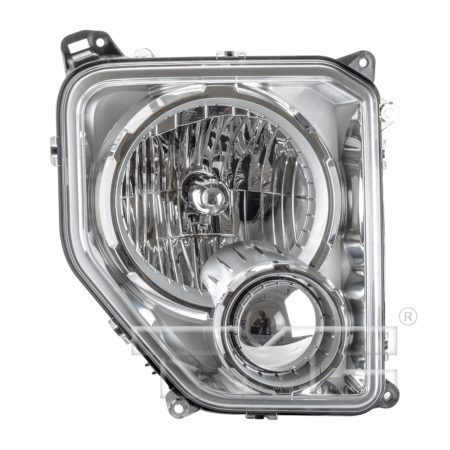 Right Headlamp assy composite w/o Fog Lamps; Chrome Bezel; Round Bulb Shield - JEEP LIBERTY 2010-2012