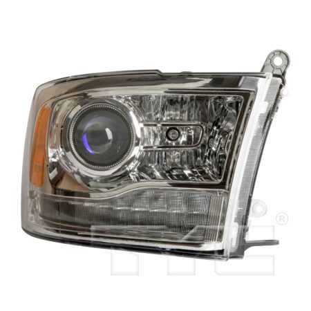 Right Headlamp assy composite Halogen; Projector Type; Chrome Bezel - RAM 2500 2013-2015