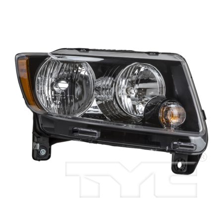 Right Headlamp assy composite Standard Type; Code LMB; w/Black Trim - JEEP COMPASS 2013-2017