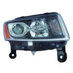 Right Headlamp Assy Composite Halogen; Std Type; Chrome - JEEP GRAND CHEROKEE 2014-2016
