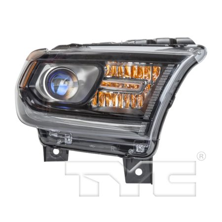 Right Headlamp assy composite Halogen; w/o LED Lamps; Black Trim - DODGE DURANGO 2014-2015
