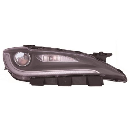Right Headlamp assy composite LED; w/LED DRL; To 7-31-16; Black Trim - CHRYSLER 200 2015-2016