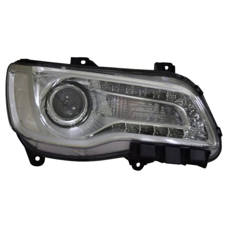 Right Headlamp Assy Composite Halogen; Chrome Bezel - CHRYSLER 300 2015-2017