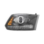 Right Headlamp assy composite Projector Type; Black - RAM 1500 CLASSIC 2019-2022