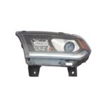 Right Headlamp assy composite Halogen; w/o LED Lamp; Black Trim - DODGE DURANGO 2016-2020