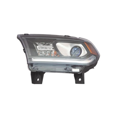 Right Headlamp assy composite Halogen; w/o LED Lamp; Black Trim - DODGE DURANGO 2016-2020