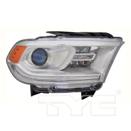 Right Headlamp assy composite Halogen; w/o LED Lamp; Chrome Trim - DODGE DURANGO 2016-2020