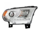 Right Headlamp Assy Composite Halogen; w/LED Lamp; Chrome Trim - DODGE DURANGO 2016-2020