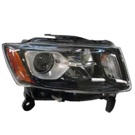 Right Headlamp assy composite Halogen; Std Type; Black - JEEP GRAND CHEROKEE 2014-2016