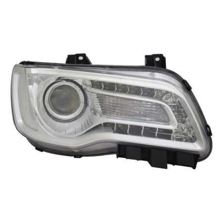 Right Headlamp assy composite Halogen; Code [LMC]/[MFP]; Projector Type; Chrome Bezel - CHRYSLER 300 2018-2022