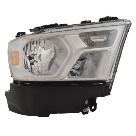 Right Headlamp Assy Composite Halogen; Chrome Trim - RAM 1500 2019-2022