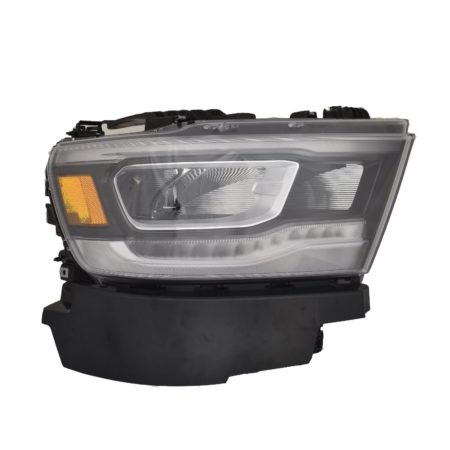 Right Headlamp Assy Composite LED; Standard; Chrome Trim