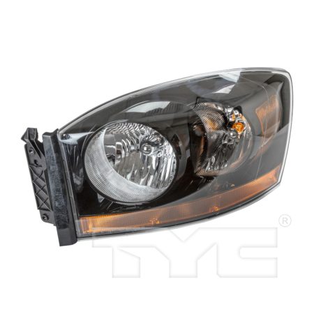 Left Headlamp lens/housing NEW STYLE; w/Black Bezel - DODGE RAM 2500 2006-2006