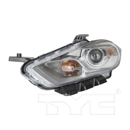 Left Headlamp lens/housing Halogen; Chrome Trim - DODGE DART 2013-2015