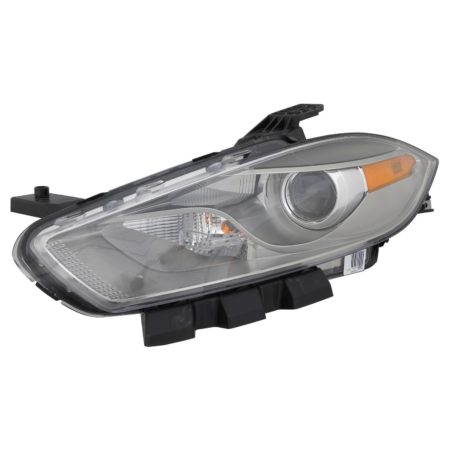 Left Headlamp lens/housing Xenon; Chrome Trim - DODGE DART 2013-2016