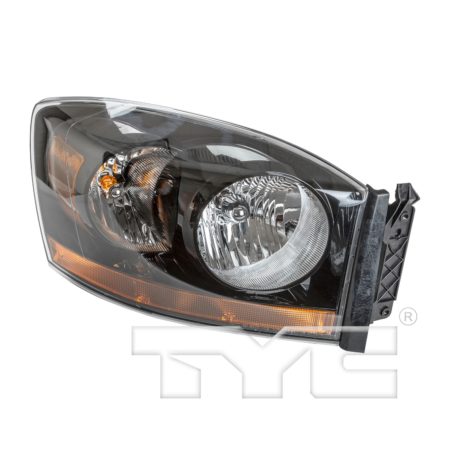 Right Headlamp lens/housing NEW STYLE; w/ Black Bezel - DODGE RAM 1500 2006-2006