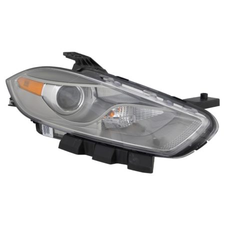 Right Headlamp lens/housing Xenon; Chrome Trim - DODGE DART 2013-2016