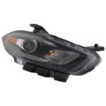 Right Headlamp lens/housing Xenon; Black Trim - DODGE DART 2013-2016
