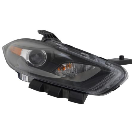Right Headlamp lens/housing Xenon; Black Trim - DODGE DART 2013-2016