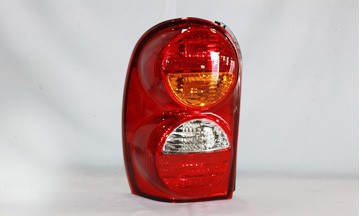 Left Taillamp assy w/o rear fog lamps; w/amber turn lens - JEEP LIBERTY 2002-2004