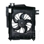 Condenser fan electric fan assembly; except 8.0L V10 engine; late design - DODGE RAM 3500 2002-2006