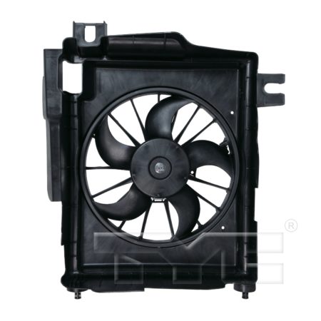 Condenser fan electric fan assembly; except 8.0L V10 engine; late design - DODGE RAM 1500 2002-2006