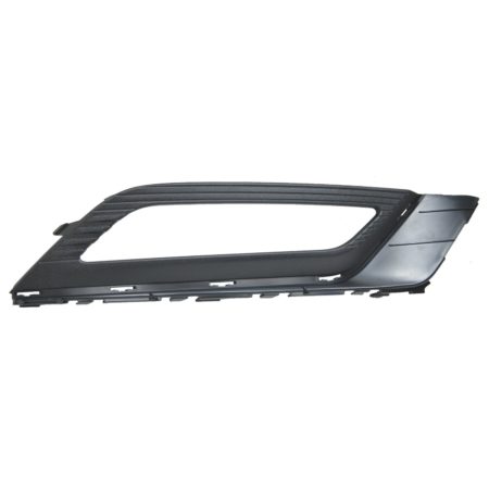 Right Front bumper insert ENERGI; Fog Lamp Bezel; w/Fog Lamps; Low Gloss Black - FORD FUSION 2017-2018