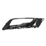 Right Front bumper insert HYBRID; Fog Lamp Bezel; w/Fog Lamps; High Gloss Black - FORD FUSION 2017-2018