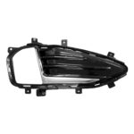 Right Front bumper insert ST; Fog Lamp Bezel; w/Fog Lamps; Satin Aluminum Moulding - FORD EDGE 2019-2022