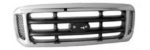 Grille assy w/o Platinum package; bright/silver/black - FORD F-350 SUPER DUTY 2001-2004
