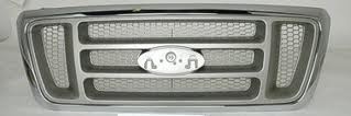 Grille assy except Heritage; XL; bar design; bright & silver - FORD F-150 2004-2004
