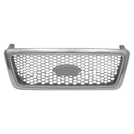 Grille assy except Heritage; Lariat; honeycomb design; bright & silver; w/bright frame - FORD F-150 2004-2008