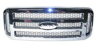 Grille assy XLT|OUTLAW|LARIAT; Chrome - FORD F-350 SUPER DUTY 2005-2005
