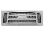 Grille assy XLT|LARIAT; Chrome - FORD F-350 SUPER DUTY 2008-2010