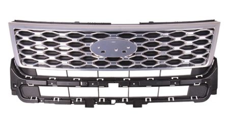 Grille assy PLATINUM; Satin Chrome - FORD EXPLORER 2016-2017