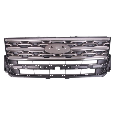 Grille assy BASE; Dark Gray & Chrome Mldg - FORD EXPLORER 2018-2019