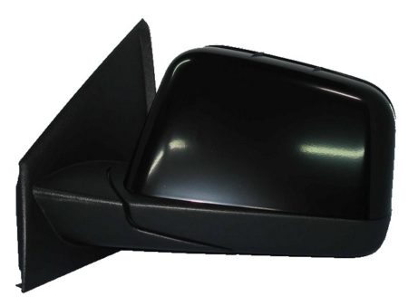 Left Mirror outside rear view w/o Puddle Lamp; Beveled Mount; PTM - FORD EDGE 2008-2008