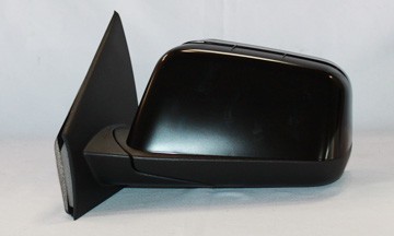 Left Mirror outside rear view w/o Puddle Lamp; Flat Mount; PTM - FORD EDGE 2007-2007