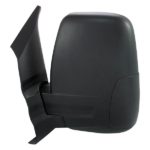 Left Mirror outside rear view Power; Non-Heated; Short Arm; Medium/High Roof; w/Cover; Textured - FORD TRANSIT-250 2018-2019
