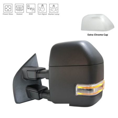 Left Mirror outside rear view Power; Man-Telescoping; w/BLIS; w/o S/V Camera; w/o Spotlight - FORD F-450 SUPER DUTY 2017-2019