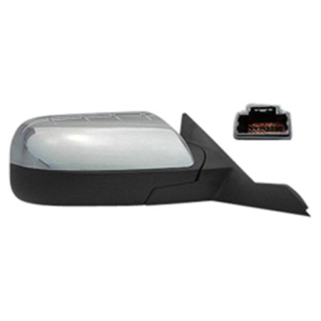Right Mirror outside rear view Power; Heated; w/Puddle Lamp; w/Memory; w/Chrome Cover - FORD TAURUS 2008-2010