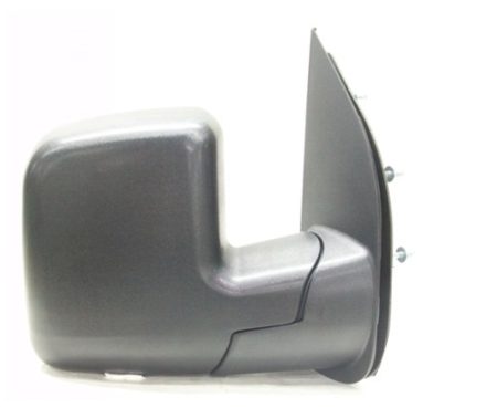 Right Mirror outside rear view Sail Type; Manual; w/Integrated Spotter; Textured Black - FORD E-150 2010-2014