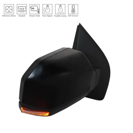 Right Mirror outside rear view Standard; w/o Spot Lamp; w/o BLIS; PTM - FORD F-150 2018-2018