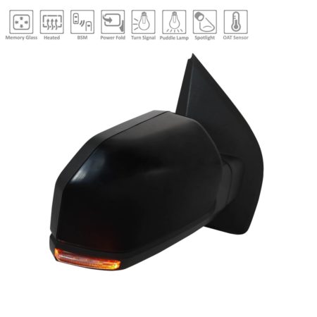Right Mirror outside rear view Standard; w/o Side View Camera; w/Spot Light; w/BLIS; PTM - FORD F-150 2018-2018