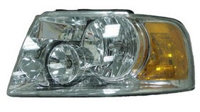 Left Headlamp assy composite w/bright bezel - FORD EXPEDITION 2003-2006