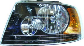 Left Headlamp assy composite w/black bezel - FORD EXPEDITION 2003-2006
