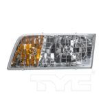 Left Headlamp assy composite w/o bulbs or sockets; replacement lens design - FORD CROWN VICTORIA 1998-2002
