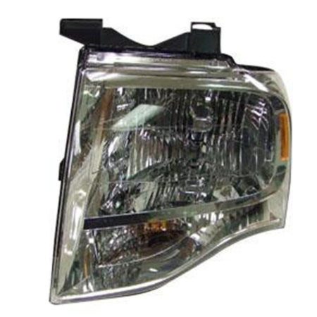 Left Headlamp Assy Composite W/O Black-Out; Chrome Housing - FORD EXPEDITION 2007-2014